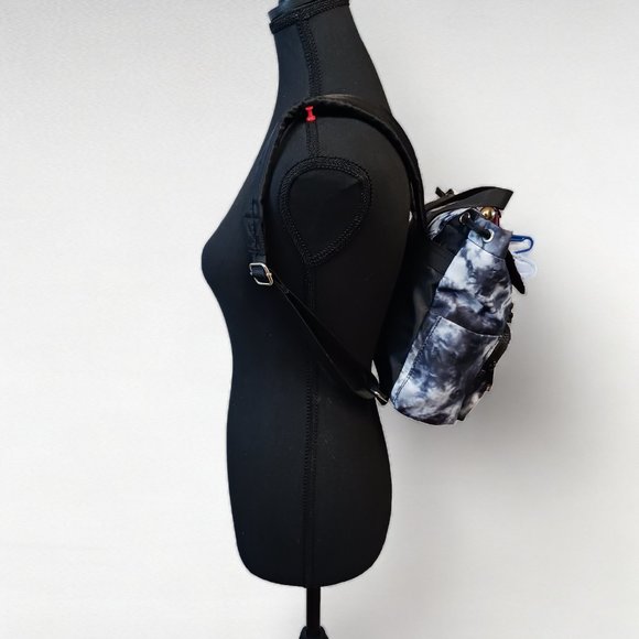 Claires Retro Black and White Tie Dye Backpack - Picture 4 of 10